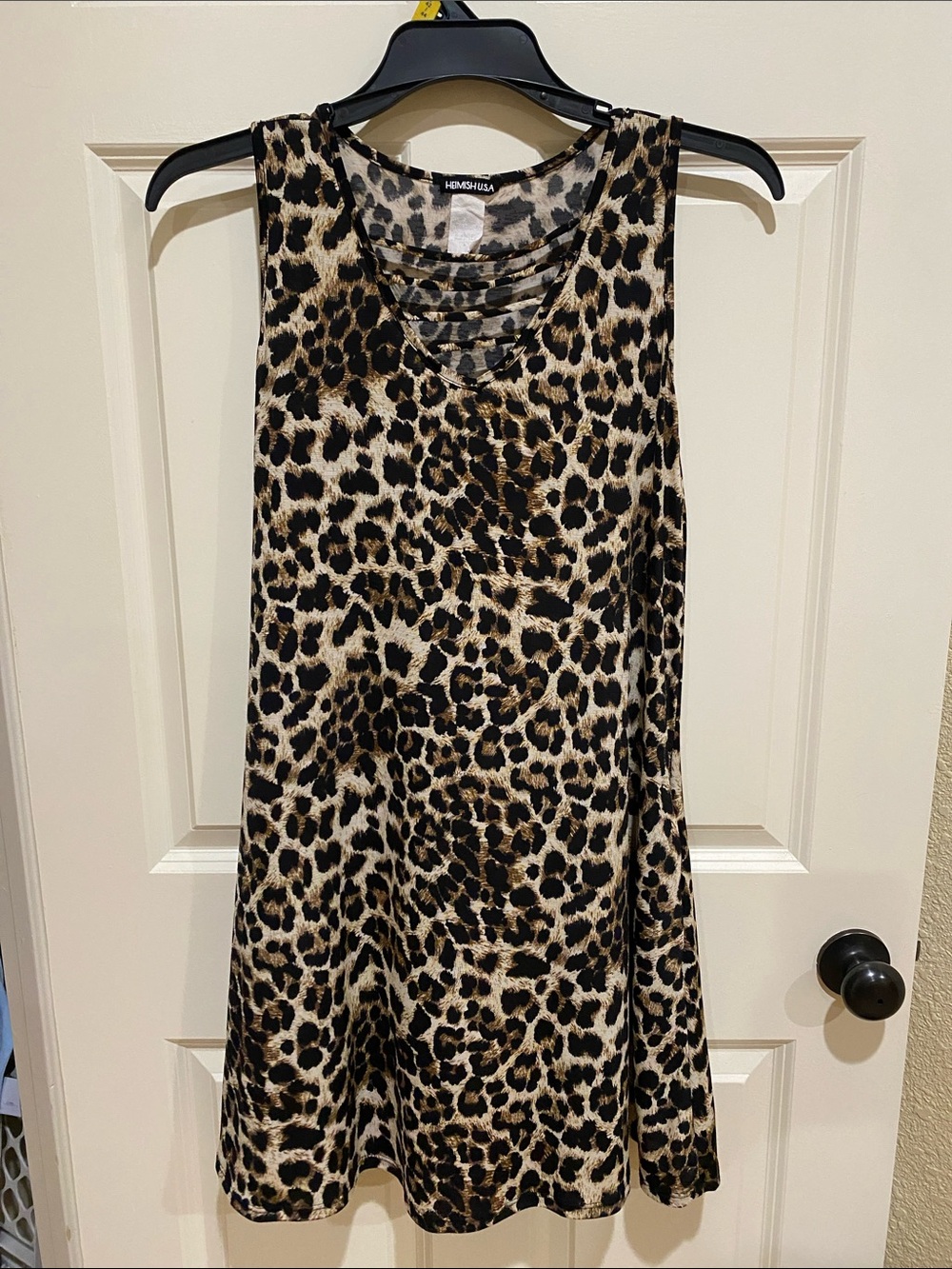 HEIMISH USA Leopard Print Midi Dress - Black, Brown, Cream